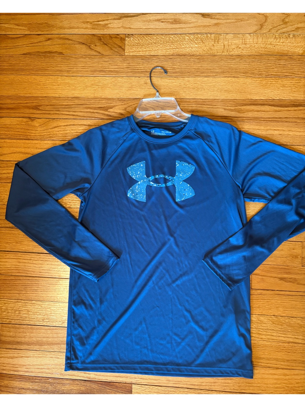 Under Armour Boys Tech Long Sleeve Shirt Blue Youth XL